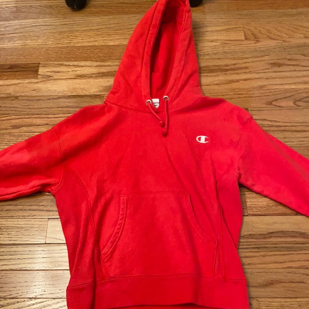 red champion hoodie